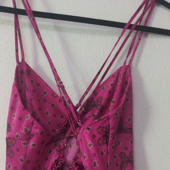 Urban Outfitters Pink Butterfly Print Maxi Dress - Picture 6 of 6